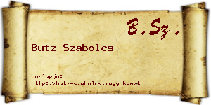 Butz Szabolcs névjegykártya